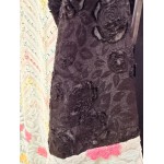 Rethread Rose and Sky Embroidery Abaya Transparent Shiffon