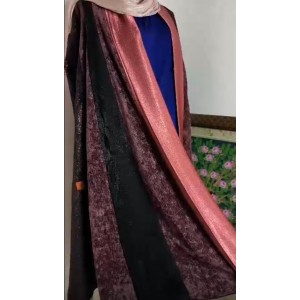 Rethread Rose Gold Patterns Abaya Peach