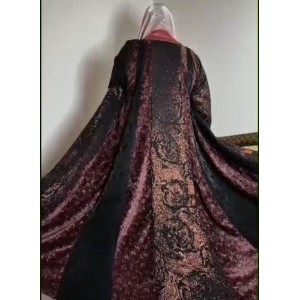 Rethread Rose Gold Patterns Abaya Peach