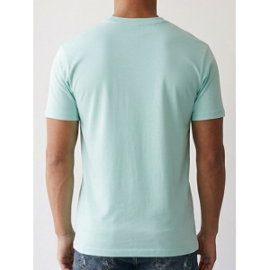 SikSilk Men's Embroidered Core T-Shirt – Mint Green