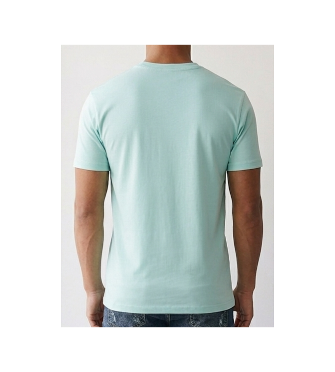 SikSilk Men's Embroidered Core T-Shirt – Mint Green
