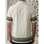 Good For Nothing Baroque Border Resort Shirt (Off-White)