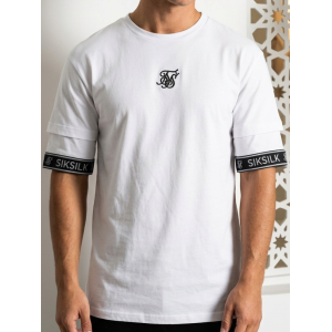 SikSilk Men’s Layered-Sleeve Mock T-Shirt