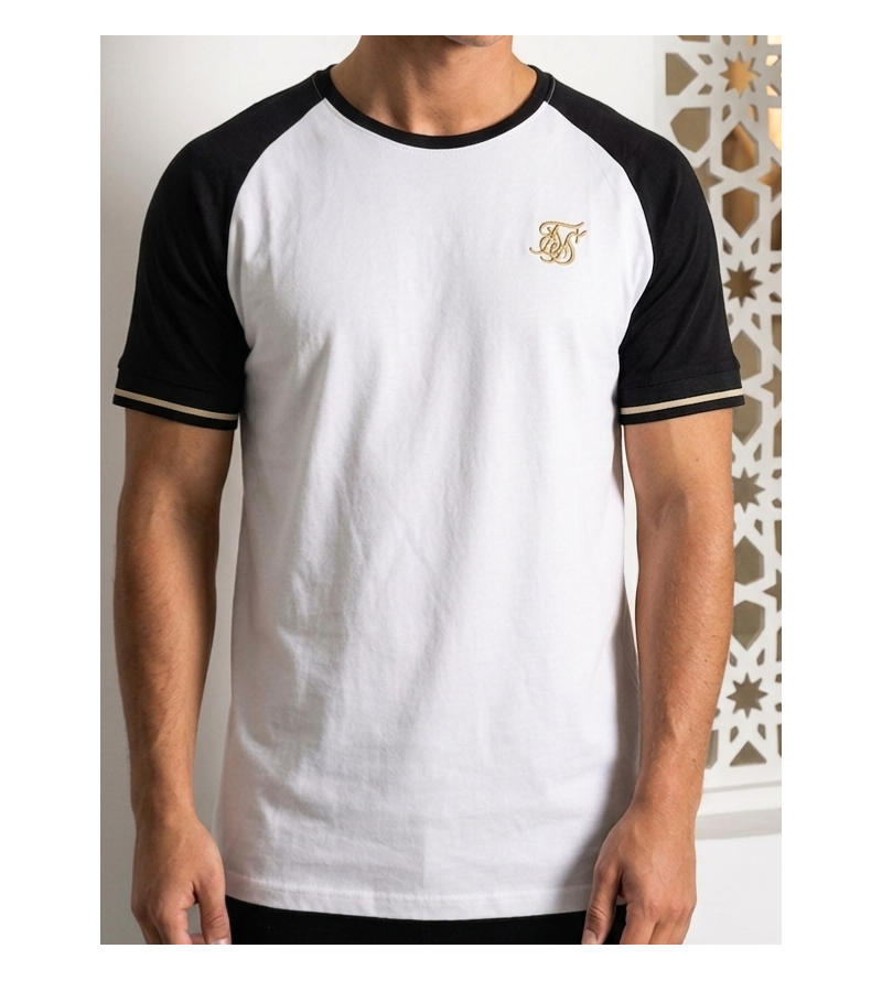 SikSilk Men’s Contrast Raglan T-Shirt