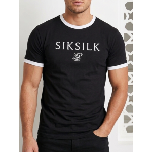 SikSilk Men’s Ringer Graphic T-Shirt