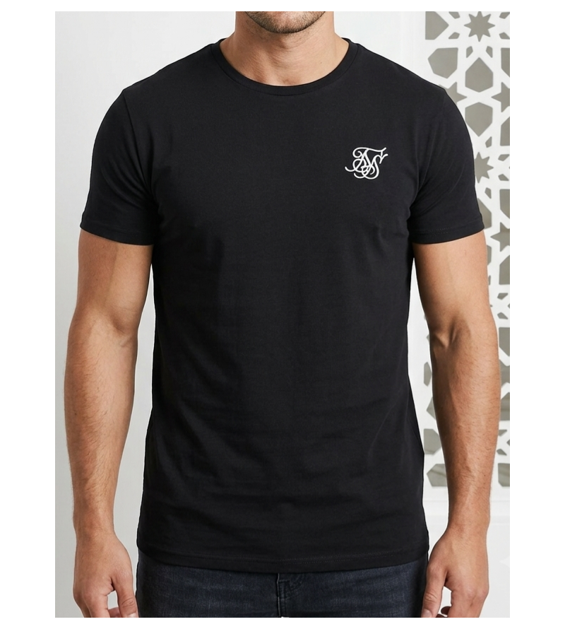 SikSilk Men’s Essential Monogram T-Shirt