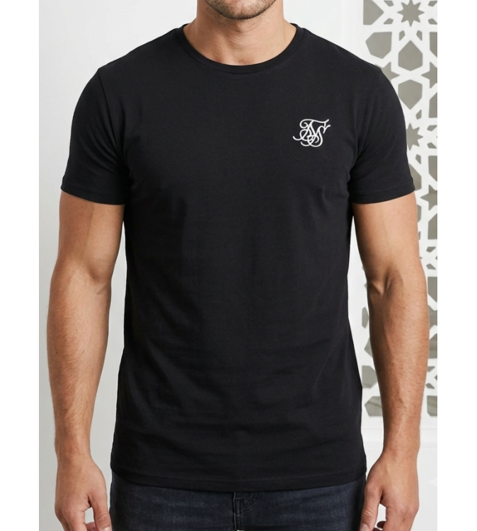 SikSilk Men’s Essential Monogram T-Shirt