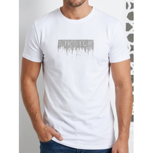SikSilk Men’s Rhinestone Drip Box Logo T-Shirt