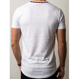 SikSilk Signia Tape Crew Neck Tee – White