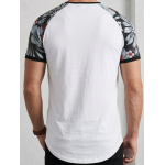 SikSilk Floral Raglan Curved Hem Tee