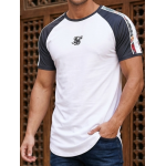 SikSilk Curved Hem Raglan Tee