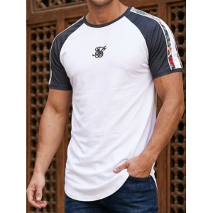 SikSilk Curved Hem Raglan Tee