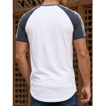 SikSilk Curved Hem Raglan Tee