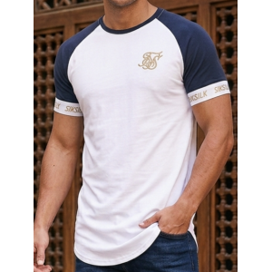 SikSilk Raglan Logo Tape Tee