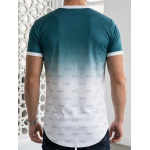 SikSilk Men's Teal Gradient Monogram T-Shirt