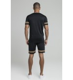 Sik Silk Mesh Bound Gym Tee – Black & Gold