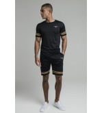 Sik Silk Mesh Bound Gym Tee – Black & Gold