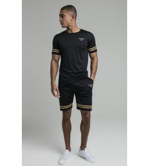 Sik Silk Mesh Bound Gym Tee – Black & Gold
