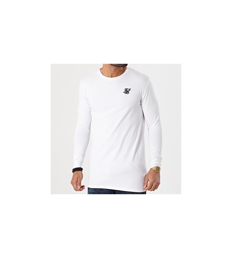 Siksilk Long Sleeve Straight Hem Gym Tee