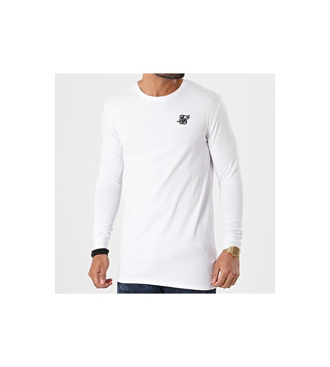 Siksilk Long Sleeve Straight Hem Gym Tee