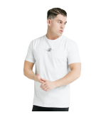 Siksilk Square Hem Standard Centre Logo T-Shirt - White