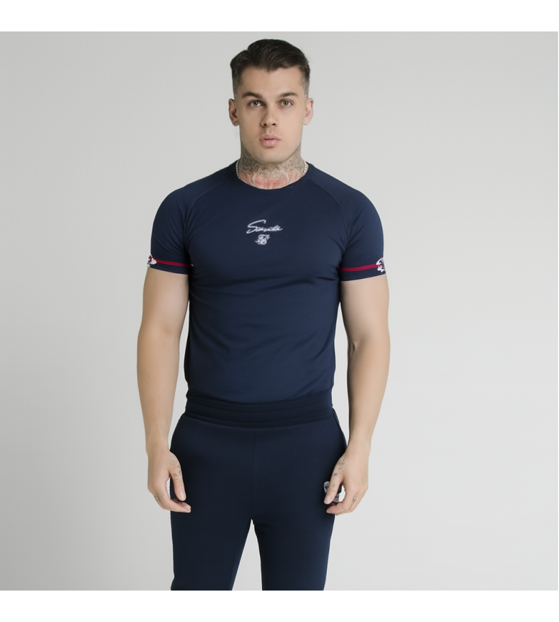SikSilk Raglan Tech Tee Exposed Tape