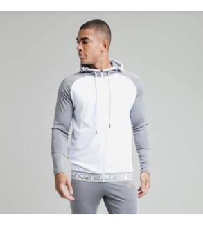 SikSilk Tracksuit Hoodie with Gray Sleeves