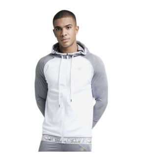 SikSilk Tracksuit Hoodie with Gray Sleeves