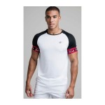 SikSilk Scope Tape Tech Tee SS-19162 WHITE/BLACK