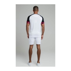 SikSilk Scope Tape Tech Tee SS-19162 WHITE/BLACK