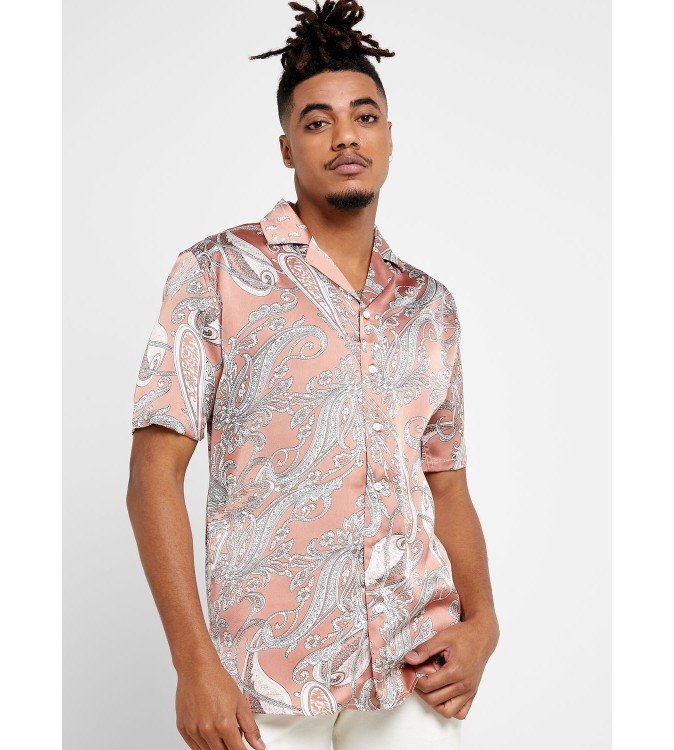 Oversized Paisley Print Resort Shirt